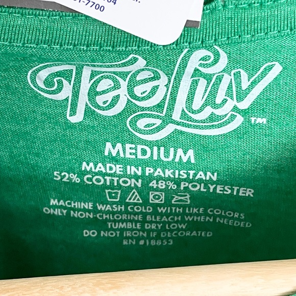 NEW TeeLuv Lucky Charms Retro Vintage Logo Graphic Green T Shirt Adult Sz Medium - Picture 4 of 4